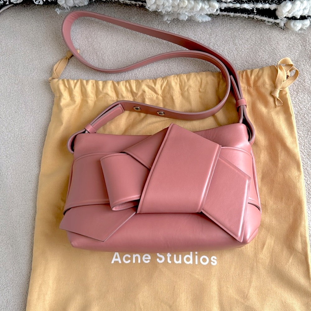 Acne Studios Musubi Bow Shoulder Bag Pink
